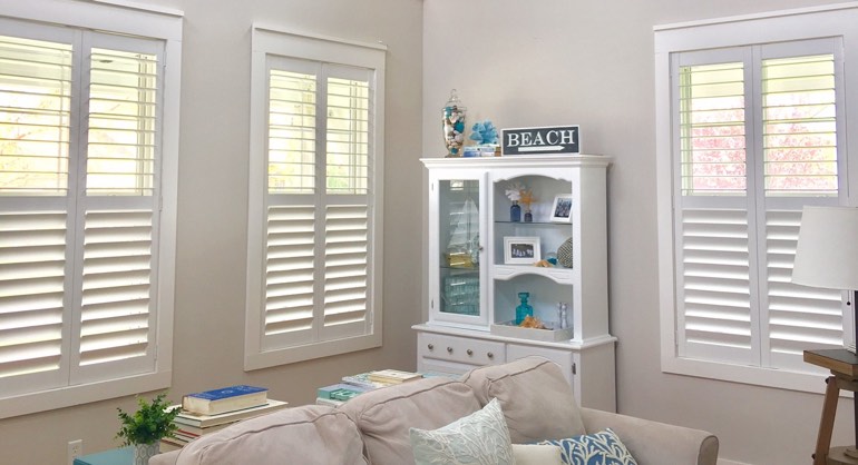 Clearwater Florida shutters in living room
